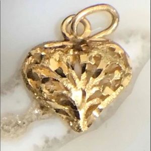 14K Gold Heart Pendant